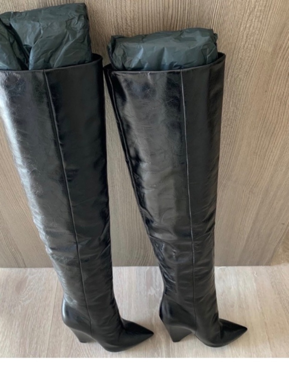 NIKKI YSL over the knee boots 38.5 leather